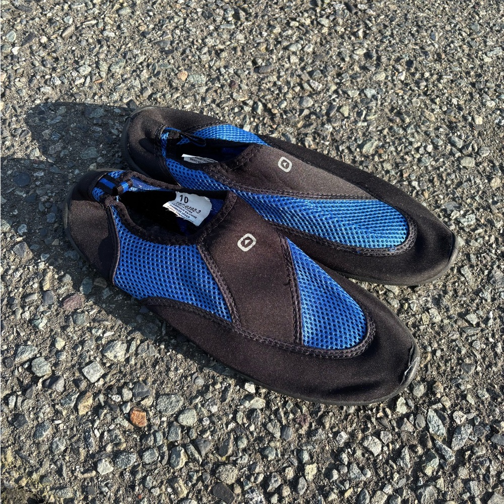 Men's Blue and Black Swim Shoes Outbound